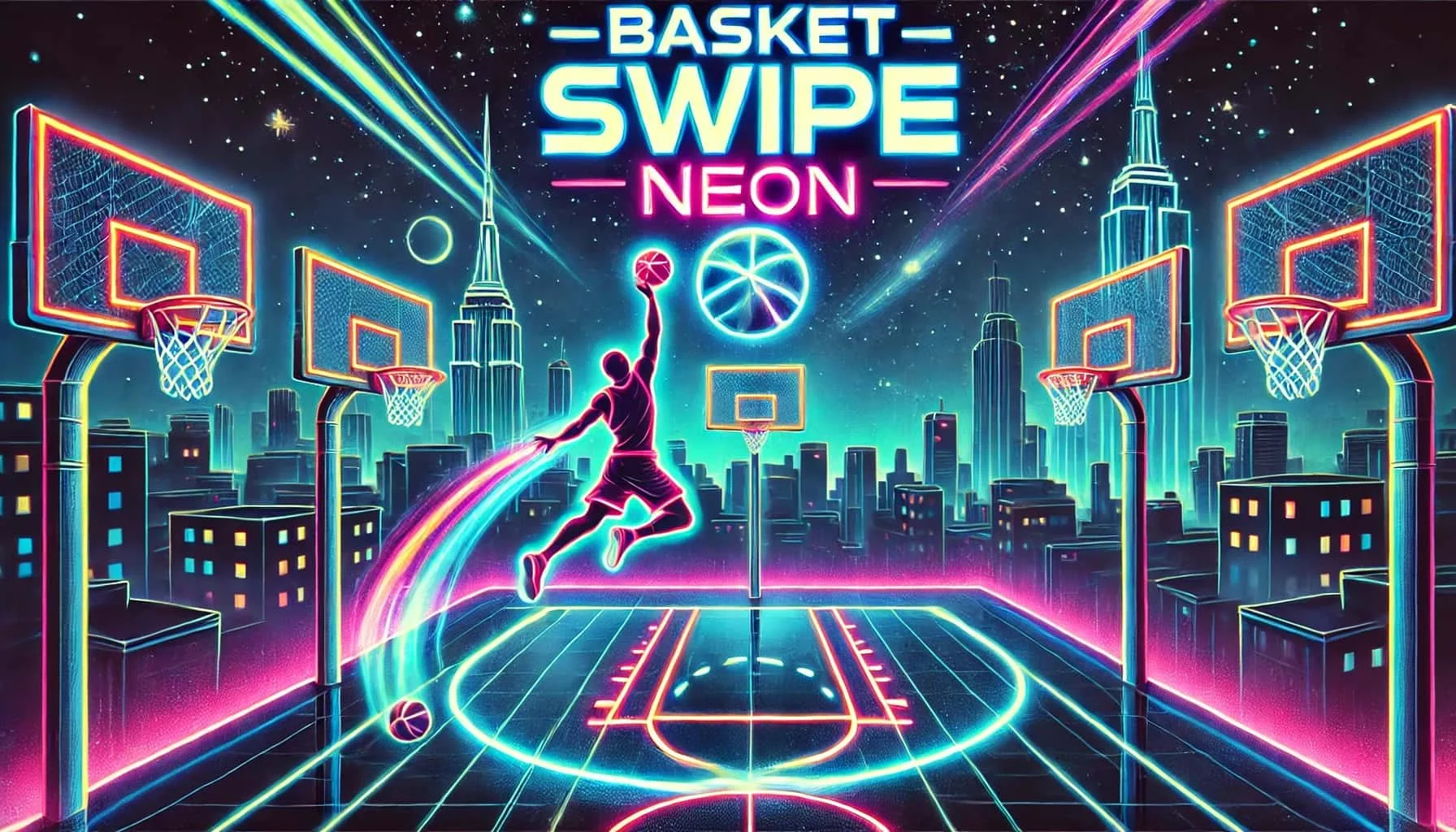 game cover art for Basket Swipe Neon