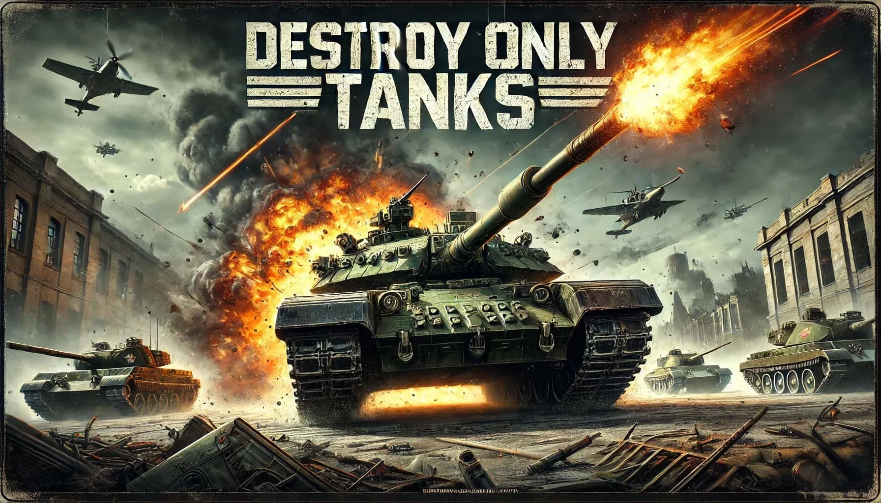 Destroy Only Tanks- game poster