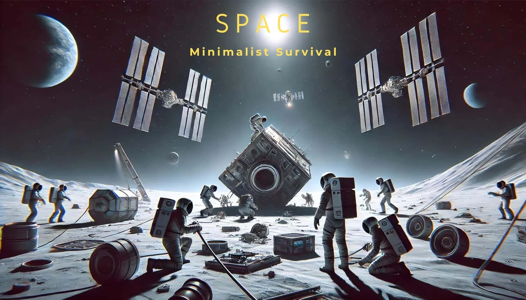 Space Minimalist Survival - game art