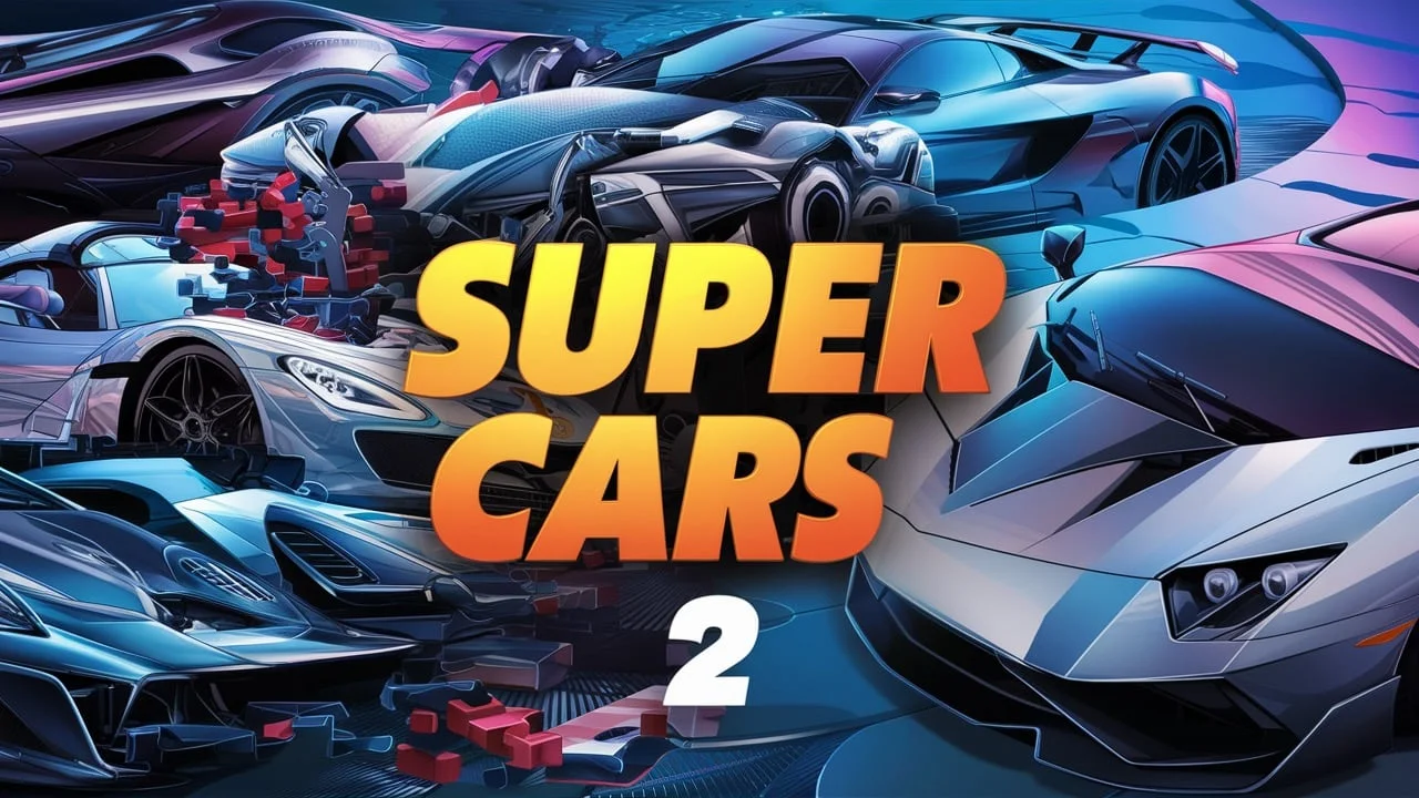 Super Cars Puzzle 2- game poster