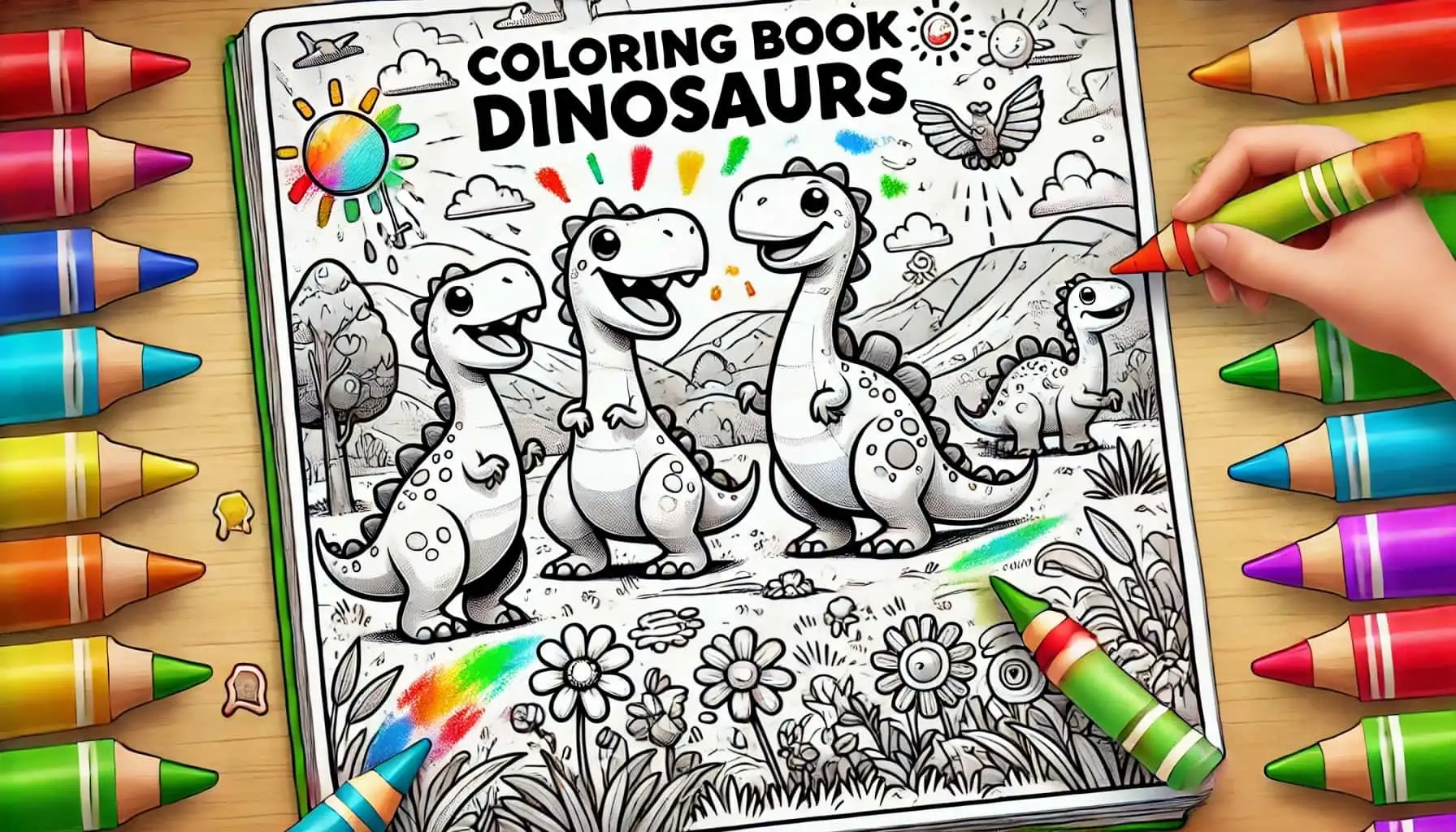 Coloring Book Dinosaurs