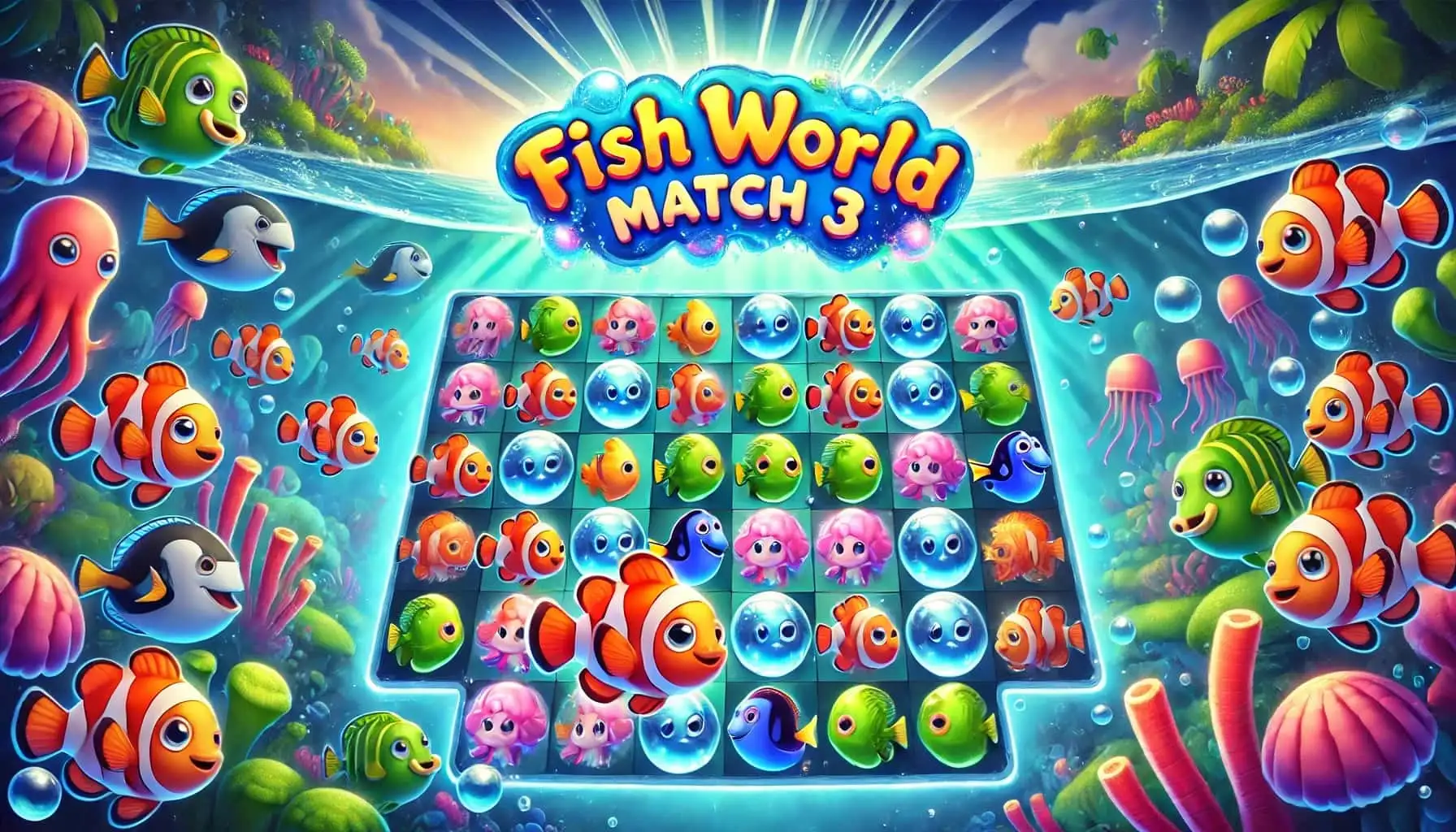 game cover - Fish World Match 3